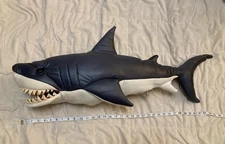 VTG Folkmanis Great White Shark Hand Puppet Plush 36” Plastic Teeth Animal Prop