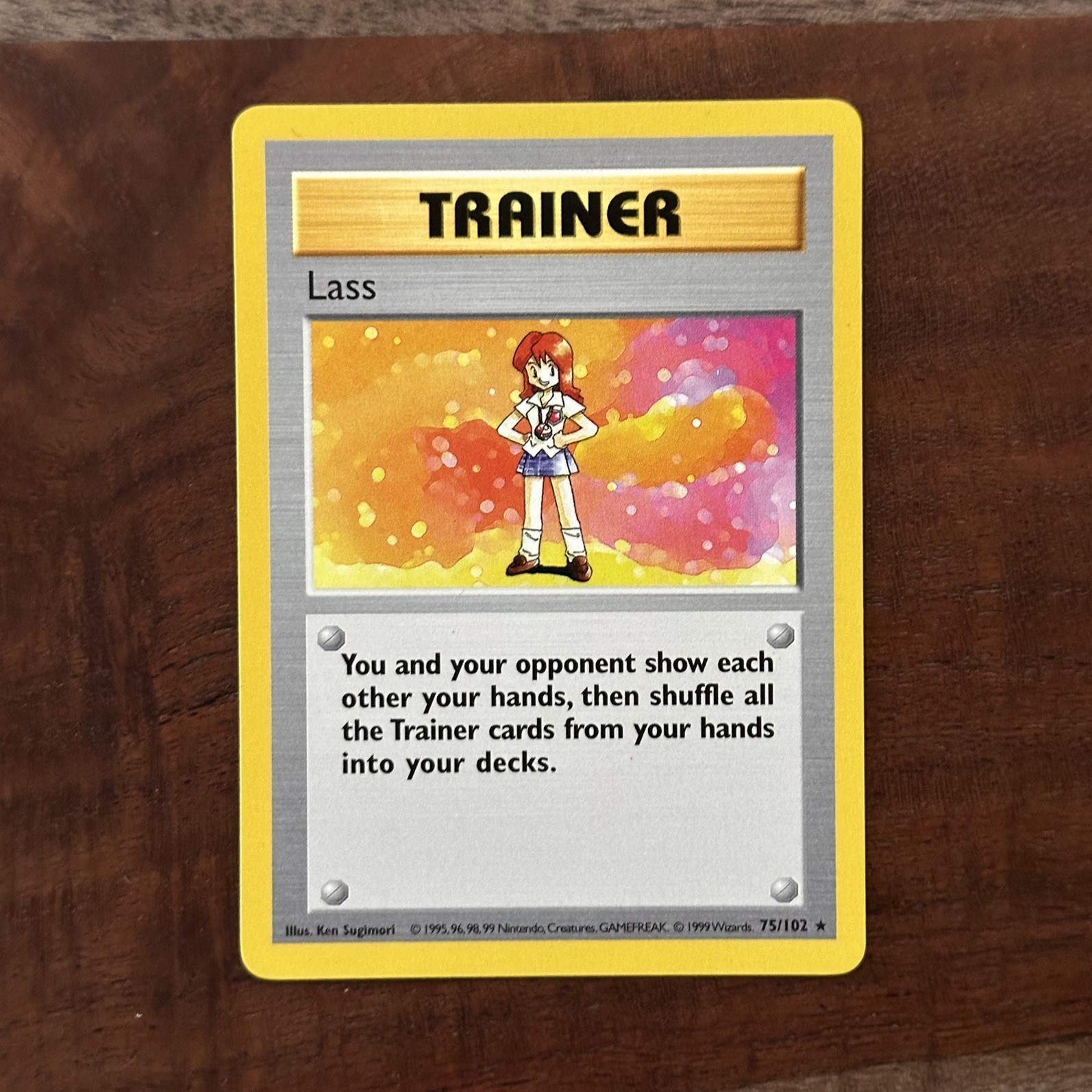 Lass - 75/102 - Pokemon Base Set Unlimited Rare Card NM WOTC Vintage 1999