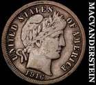 1916 Barber Dime- Silver- Very Fine Better Date No Reserve #J804