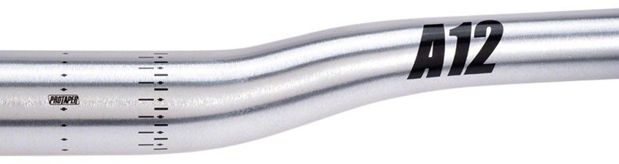 ProTaper A12 Aluminum Handlebar - 810mm, 12mm Rise, Silver MTB