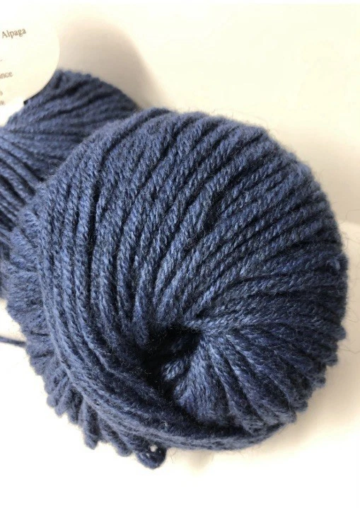 lot 10 pelotes de laine alpaga Bleu 166 / fabriqué en France - Photo 2/2