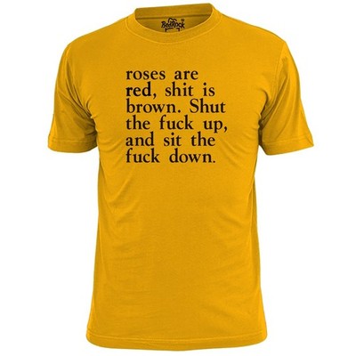 Mens Roses Are Red Funny Rude T Shirt Humour