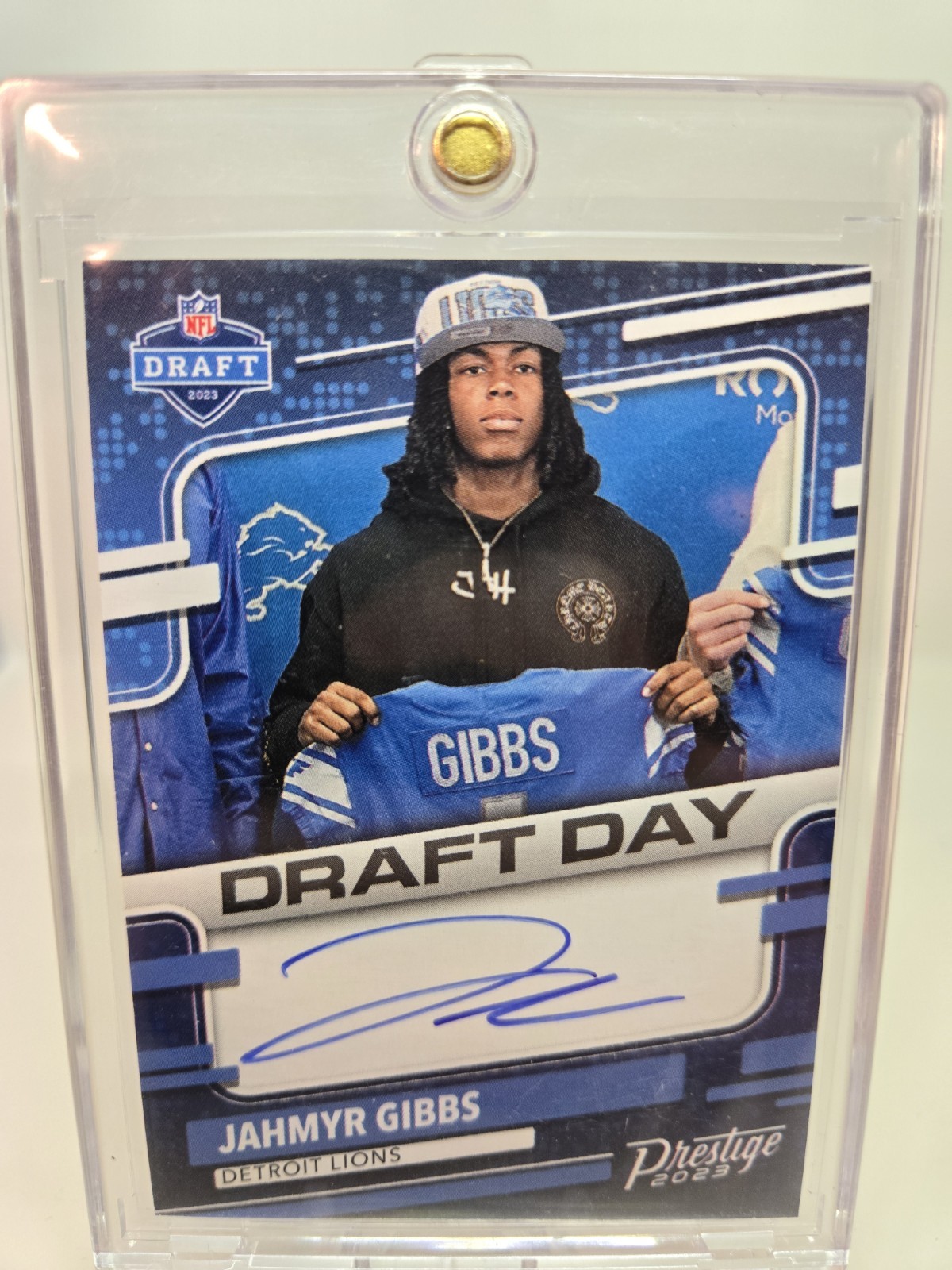 2023 Panini Prestige Draft Day Autograph #DDS-JG Jahmyr Gibbs