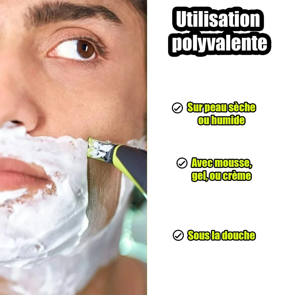 1 à 4 pièces de lame de rechange Philips Oneblade, pièce de remplacement rasoir - Photo 4/4