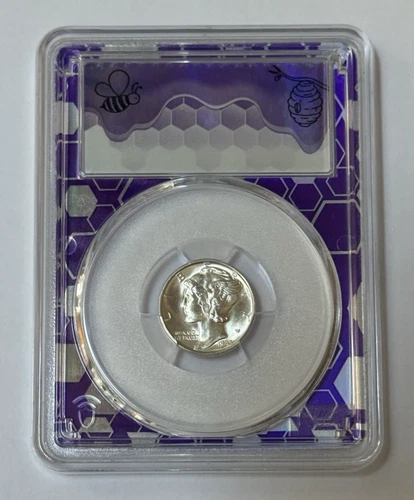 1945 Mercury Dime 10¢ (90% Silver) ~ PCGS MS 64  ~ Trader Bea Label