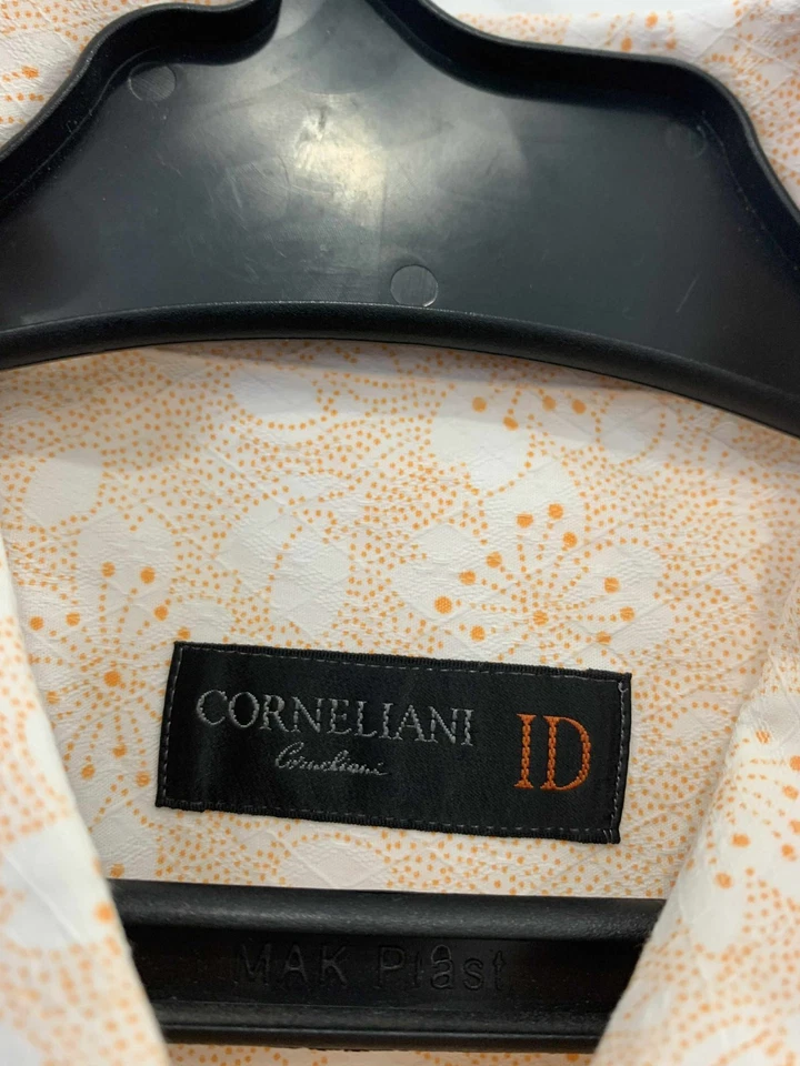 Camisa de vestir Corneliani ID para hombre manga larga 100 % algodón hecha en Italia talla XXL #C8 Foto 3 de 4