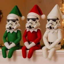 Elf Doll Holiday Decor Festive Christmas Stormtrooper Fan Collectible Ornament