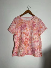 TALBOTS The Talbots Tee Plus Floral Summer Top 1X
