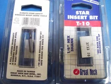 Great Neck T-10 Star Inset Bit, 1/4" Shank, New (6)