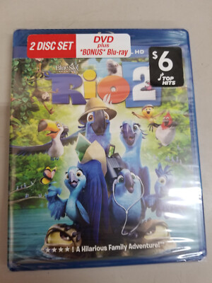 Rio 2 (Blu-Ray + DVD, 2014) Anne Hathaway - Bruno Mars - Jamie