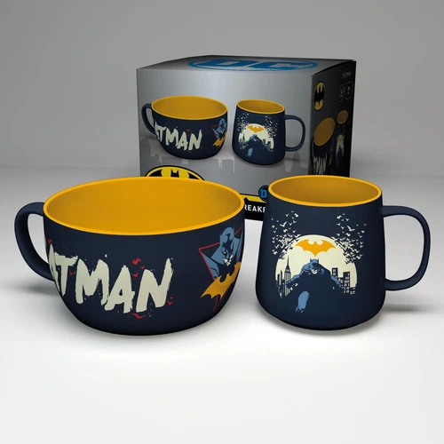 Dc Comics Breakfast Set Grande Tasse + Bol Batman Iconic Gift Set Abystyle