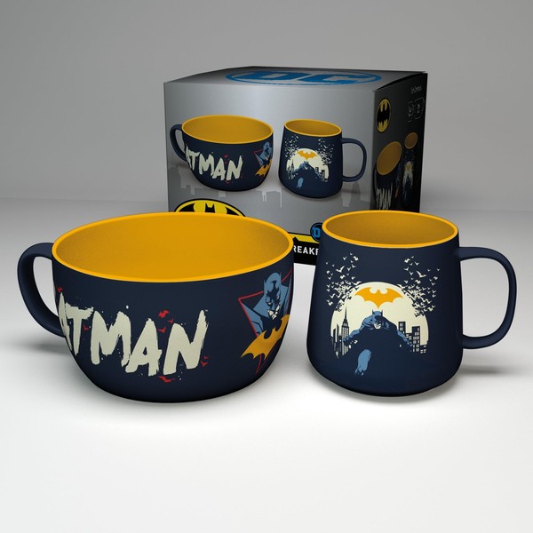 DC Comics FrüHstüCks-Set Tasse + SchüSsel Batman Geschenkset Abystyle-image