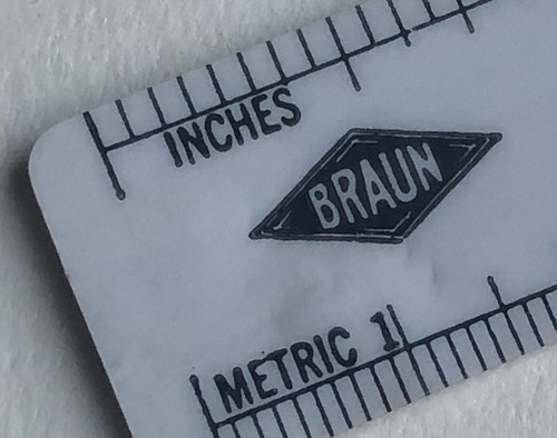 Vintage BRAUN Los Angeles Laboratory Supplies 6" Pocket Ruler C/F Conversion USA - Picture 3 of 9