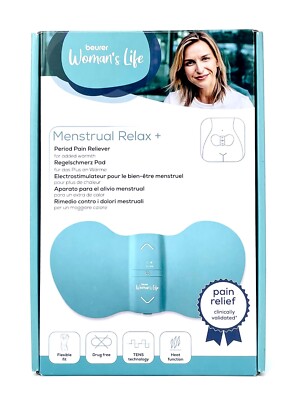 Beurer EM 55 Menstrual Relax+ Regelschmerz Pad TENS &Wärme zur Schmerzlinderung