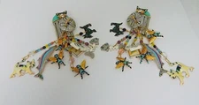 Lunch at the Ritz Trash Can Art Cat Pierced Earrings Free Ship