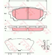 TRW Plaquettes De Frein GDB3395 Plaquettes Pour Subaru Impreza Break GG