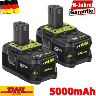 2x 5.0Ah 18V Akku für RYOBI One+ Plus Lithium RB18L50 P108 P104 Batterie