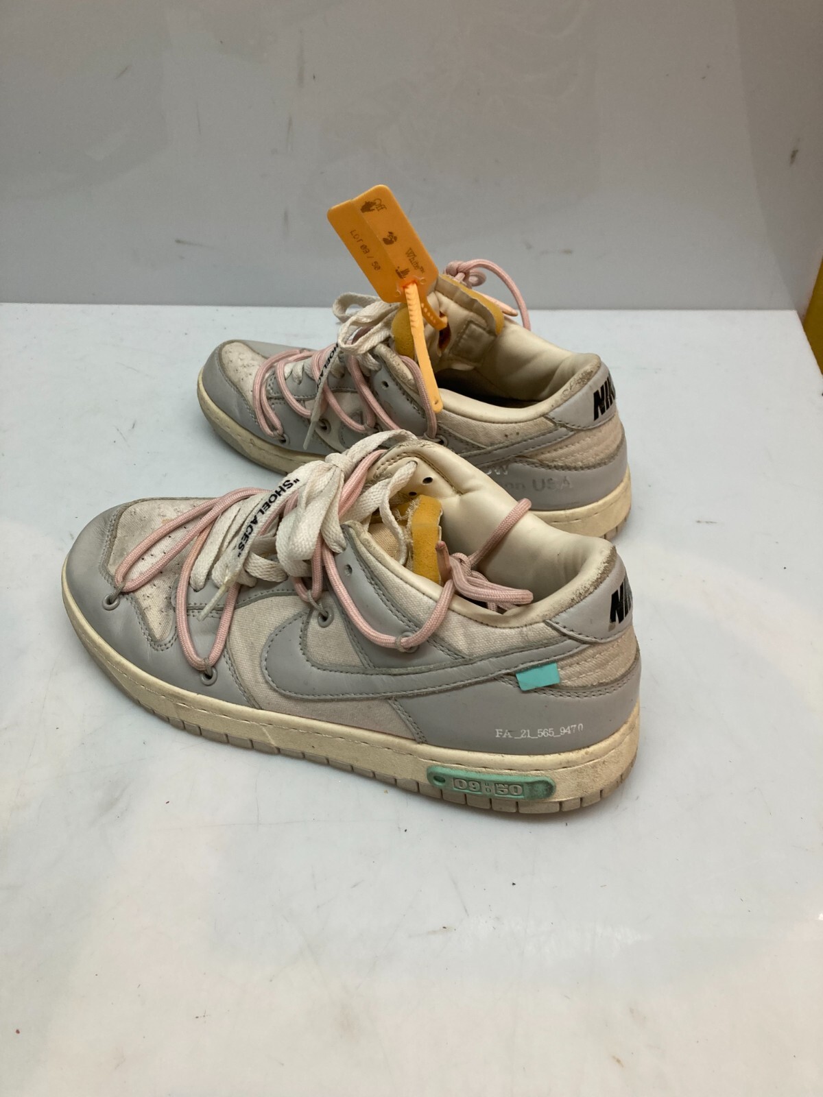 OFF WHITE X NIKE Taglia 8 Nike Off White x Dunk Low Lotto 09 di 50