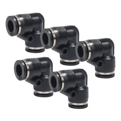 #ad Push To Connect Air Fittings Tube 1 4quot; Od Elbow Air Line Union Push Pack of 5 $10.99