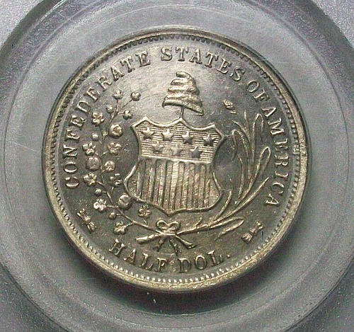 1861 CONFEDERATE STATES SILVER HALF DOLLAR RESTRIKE (SCOTT RESTRIKE ...