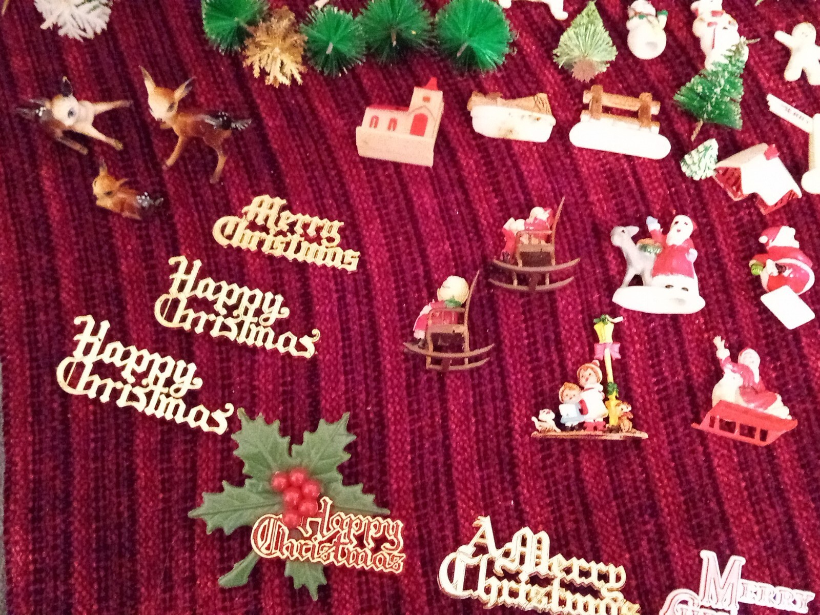 Job Lot Vintage Christmas Cake Decorations eBay