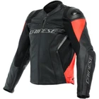 Dainese 4 Leather Black Fluo Red