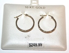 10K Gold Medium Hoops Hoop Earrings 20mm