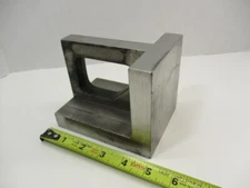 5" x 4" x 3-3/4" Angle Plate Block with Handle, Ground Fixture Hardened EC