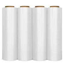 18" x 1500' 80 Gauge 4 Rolls Pallet Wrap Stretch Film Hand Shrink Wrap 1500FT