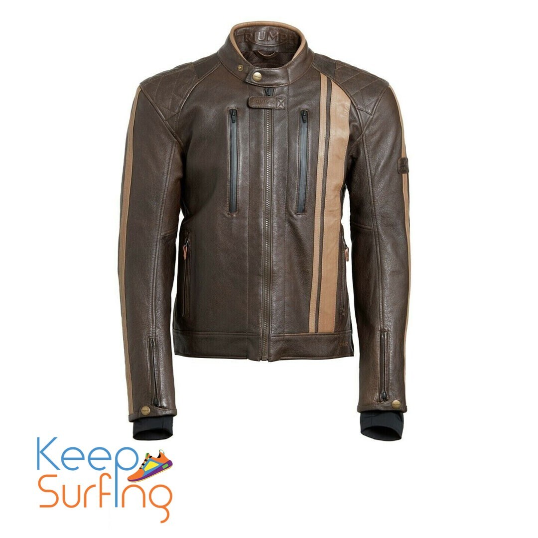 ✓ Triumph Men's Raven GTX Leather Jacket Large Free Triumph Cap