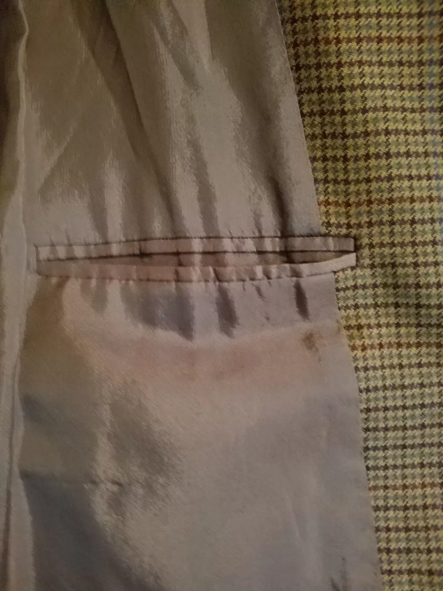 ANTONIO FUSCO MEN's Cashmere/Wool Mustard Houndstooth Blazer