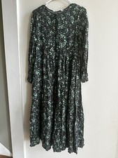 Zara Size XS Angel Tiered Ruffle Prairie Dress Floral Long Sleeve Cottagecore