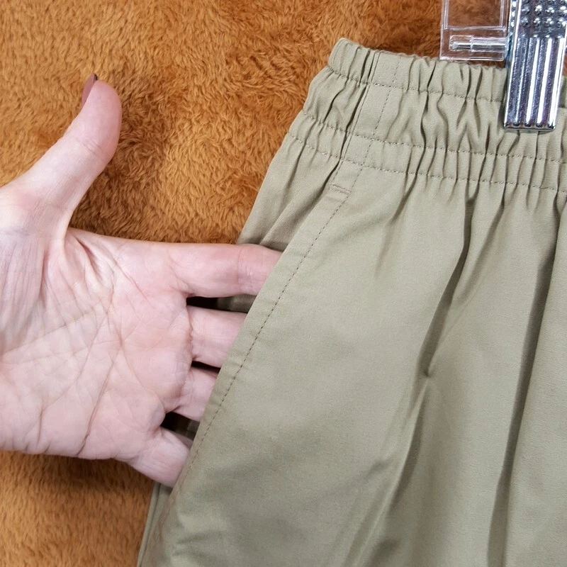 LACOSTE 短裤男式大号棕褐色休闲版型抽绳拉链府绸 $98 — 第 2/4 张图片