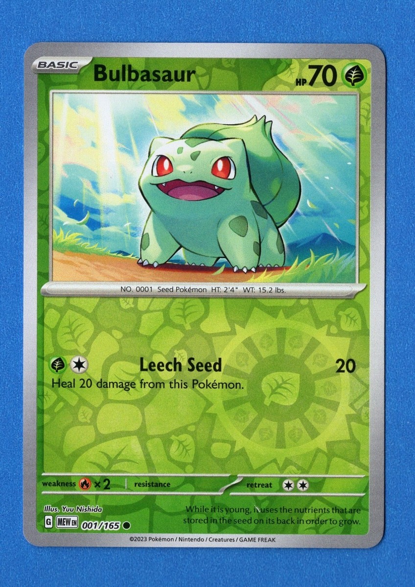 2023 Near Mint Pokemon Bulbasaur 001/165 Reverse Scarlet Violet