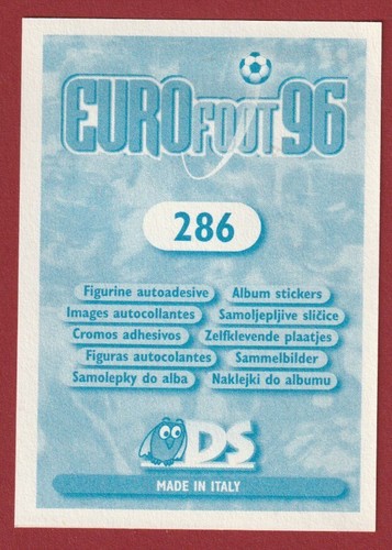 TOP PLAYER FIGURINA CALCIATORI DS EURO 96 286 CROAZIA BOBAN NUOVA - Foto 2 di 2