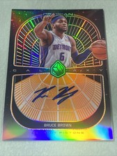 2019-20 Panini Obsidian Bruce Brown Galaxy Orange Auto /50