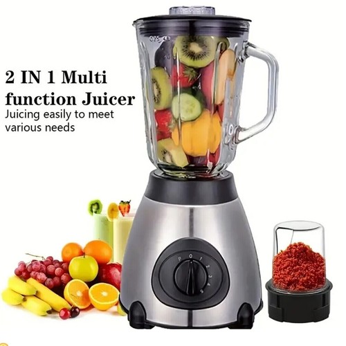 FRULLATORE ELETTRICO 2 IN 1 MACINA CAFFE TRITATUTTO 400W MIXER FRUTTA 1.5L SK148 - Photo 2/4