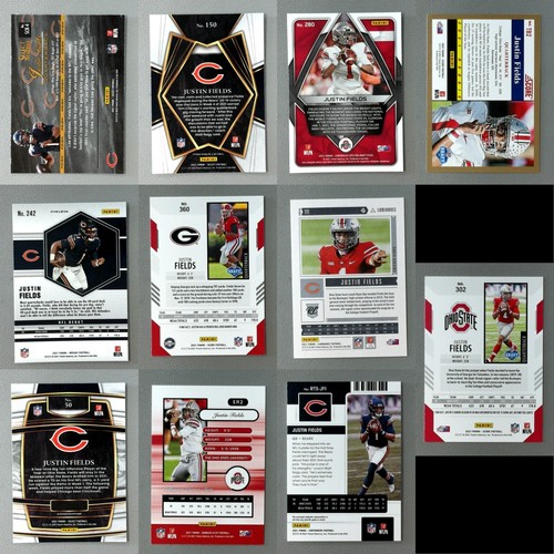 Lot of 11 2021 Justin Fields Rookies Mosaic Select Silver Patch Score Donruss - Bild 2 von 24