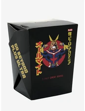 My Hero Academia TAKE OUT Crew Socks 3 Pair Pack Men's Shoe Size 8 to 12