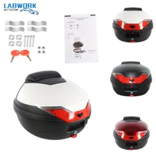 Motorcycle Storage Top Box Scooter Trunk With Lock Rear Storage Luggage Case New