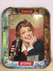 Vintage Coca Cola Advertising Tray Thirst Knows No Season Lady Coke Bottle