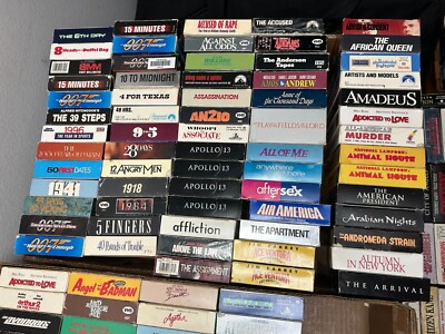Huge VHS tapes lot (Over 1600 Tapes) 70s 80s 90s 00s Westerns Classics Hollywood