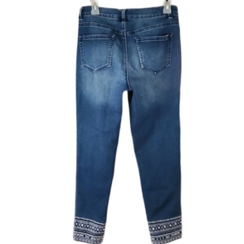 DG2 bestickt und Pailletten blau Denim Skinny Jeans Damengröße 8P - Bild 2 von 6