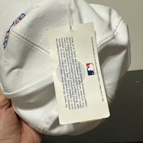 Vintage Martinsville Phillies x Pepsi Druckknopflasche Mütze neu mit Etikett weiß Baseball - Bild 8 von 12