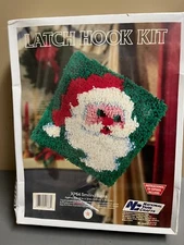 National Yarn Crafts Latch Hook Kit "Smiling Santa" XP64, 12x12", SEALED