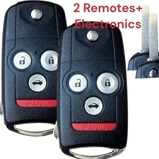 2 Remote Key Fob 4-Button for 2009 2010 2011 2012 2013 2014 Acura TSX MLBHLIK-1T