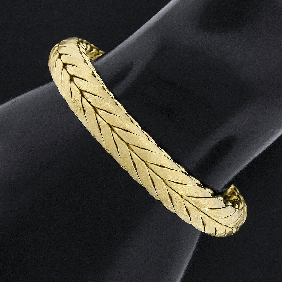 Vintage UnoAErre 18k Gold Matte Braided 