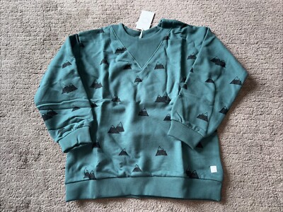 SPROET & SPROUT   SWEATSHIRT RIB NECK MOUNTAIN PRINT (W23-849)  SIZE 10Y