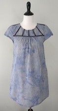 J. CREW Blue Tie Dye Cap Sleeve Shift Dress Size 6