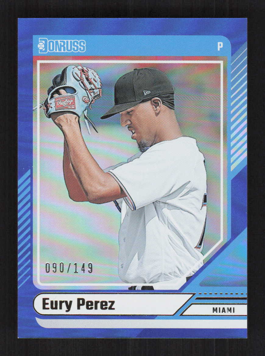 Eury Perez 2024 Donruss Holo Blue /149 Miami Marlins #19